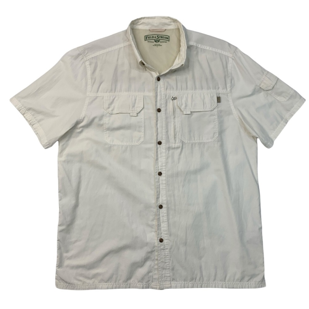 Field & Stream Men's Casual White Button Down Shirt